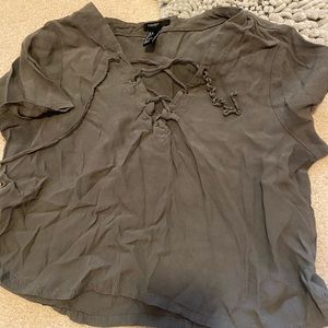 Criss cross crop top